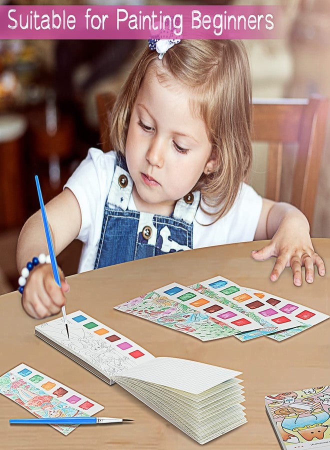 FYHAP Pocket Watercolor Painting Book for Kids Travel Coloring Kit With Paper and Bookmarks - Sketchbook for Deep Sea Exploration - Image 3
